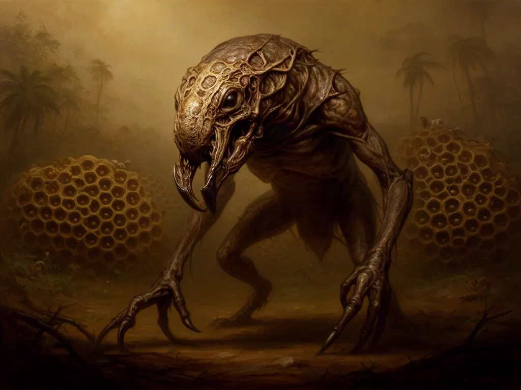 ภาพวาดสปีชีส์ บั๊กเฟซเซอร์ (Bug Facers) (Bug Facers) จากจักรวรรดิมนุษย์ครั้งที่สอง — ~40 ล้านปีหลัง Second Empire เริ่มต้น