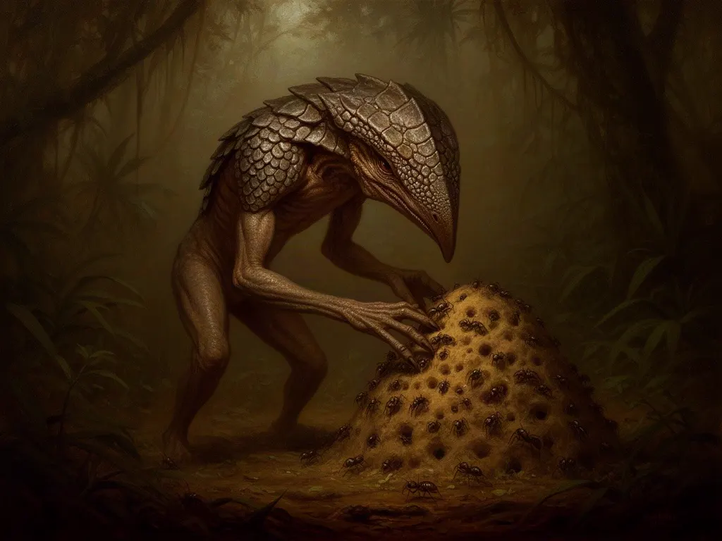 ภาพวาดสปีชีส์ ผู้กินแมลง (Insectophagi) (Insectophagi) จากผลงานดัดแปลงของ Qu — ~0 ถึง 40 ล้านปีหลัง Qu และหลังจากนั้น