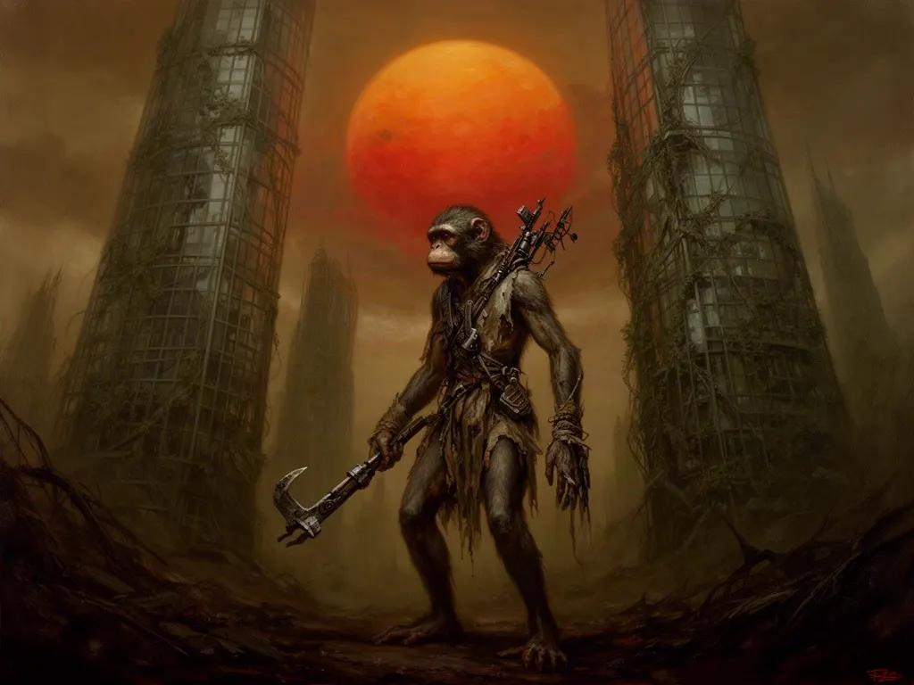 ภาพวาดสปีชีส์ ผู้หลอนซากเมือง (Ruin Haunters) (Ruin Haunters) จากผลงานดัดแปลงของ Qu — ~ไม่กี่ล้านปีหลัง Qu จากไป